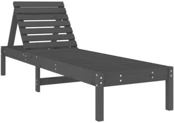 vidaXL Sonnenliegen 2 Stk. Grau 199,5x60x74 cm Massivholz Kiefer (825070)