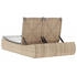 vidaXL Doppel-Sonnenliege mit Auflagen Beige Polyrattan 110 x 200 x 75 cm (368093)