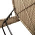 vidaXL Doppel-Sonnenliege mit Auflagen Beige Polyrattan 110 x 200 x 75 cm (368093)