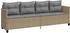 vidaXL Sonnenliege mit Kissen Poly Rattan Beige (368329)