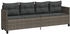 vidaXL Sonnenliege mit Kissen Poly Rattan Grau (368328)