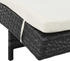 vidaXL Sonnenliegen 2 Stk. mit Rollen und Auflagen Poly Rattan Schwarz (3078465)