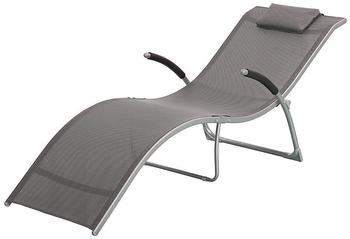 Garden Pleasure Ithaka Sonnenliege 173 x 62 x 69 cm dunkelgrau 2 Stück