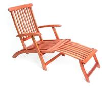 MERXX Gartensessel "Deck Chair" 1 Stk. tlg. Eukalyptusholz, verstellbar,...