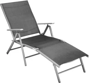 Merxx Gartenliege Alu/Textil klappbar schwarz