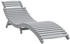 vidaXL Sonnenliege Grau 184x55x64 cm Massivholz Akazie
