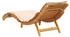 vidaXL Sonnenliege mit Auflage Beige Massivholz Akazie