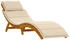 vidaXL Sonnenliegen mit Kissen 2er Set Beige aus massivem Akazienholz
