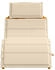 vidaXL Sonnenliegen mit Kissen 2er Set Beige aus massivem Akazienholz