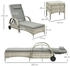Outsunny Gartenliege Tisch 3er-Set Gartenmöbel Polyrattan+Metall Grau Liege 3 St. Sonnenliege Modern Stabil Praktisch Witterungsbeständig