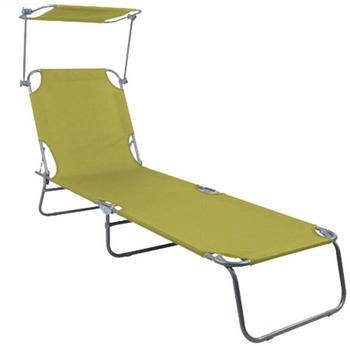 Mojawo Sonnenliege 186x55x24cm mit Dach Lime
