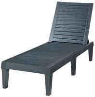 Sonnenliege Ateleta 172x58 cm Schwarz [casa.pro]