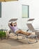 Songmics Sonnenliege klappbar 193 x 55 x 31 cm taupe