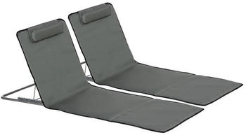 Outsunny Strandmatratze 124 x 53 x 35-45 cm Grau