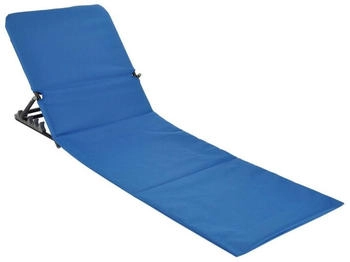 Spetebo Strandmatte mit R&uuml;ckenlehne blau