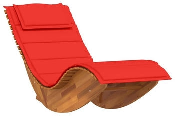 vidaXL Schaukelliege mit Auflage Massivholz