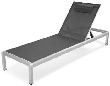 RS Trade Gartenliege Alu Sonnenliege Monaco Grau