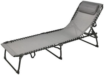 Spetebo Relax Klappliege mit Kopfkissen 190 x 60 cm dunkelgrau