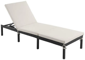 Songmics Liegestuhl 59x198x28cm beige