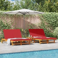 vidaXL Sonnenliege Braun 125 x 200 x 84 cm Massivholz Akazie