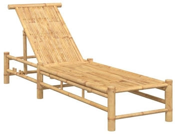 vidaXL Sonnenliege 55x199x30 cm Bambus Gartenliege Strandliege Chaiselongue Relaxliege Liege Lounge Bett Poly Rattan Sonnenliege Gartenliege (4108225)