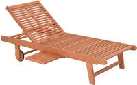 Garden Pleasure Gartenliege "Sonnenliege "SAN DIEGO", braun" Eukalyptusholz,