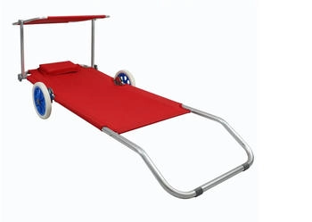 Mid.you Gartenliege Sonnenliege rollbar Rot (917020)