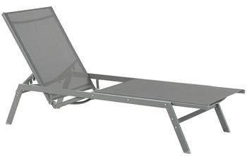 Beliani Gartenliege Grau Metall 63x94x191 cm (800000529461)