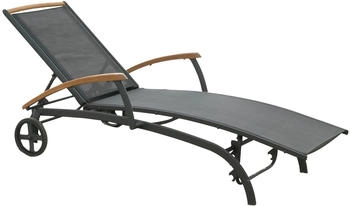Brafab Gartenliege Schwarz