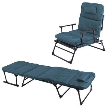 Linder Exclusiv Klappliege mit Polster und Kopfkissen blau (GM5000B)
