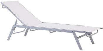 Beliani Gartenliege Weiß Metall 53x32x154 cm (800000524426)