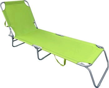 Mojawo Doppelliege 3-Bein Gartenliege Campingliege Limegrün 186x55x24cm