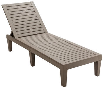 Costway Gartenliege wetterfest 5-stufig Verstellbar 180kg 190x57,5x29cm Kaffee