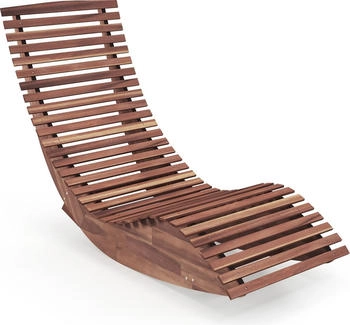 Costway Gartenliege 1 St. Schaukelliege aus Holz ergonomisch