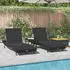 vidaXL Sonnenliege Schwarz (2 Stk.) 197 x 70 x 82 cm + Tisch