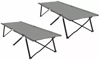 vidaXL Klappbare Sonnenbetten mit Tragetaschen 2 stk Grau (42003171)