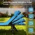 Outsunny Gartenliege mit 4-Fach verstellbare Rückenlehne Liegestuhl 1 St. Sonnenliege bis 120 kg belastbar für Garten Strand Pool Blau schwarz | blau