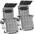 TecTake Sonnenliege Cloud II 2er Set hellgrau