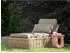 Beliani Sonnenliege mit Kissen Belsito Rattan Naturfarben (517003)