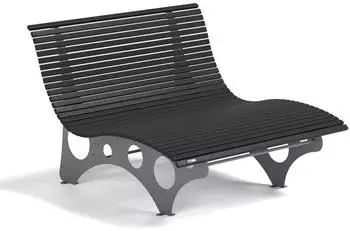 Home Deluxe Wellenliege NIRA Metall/Holz, Anthrazit, 148cm (73037)