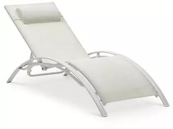 Idimex Relax Gartenliege Aluminium Textilene cremewei&szlig;, klappbar (95899)
