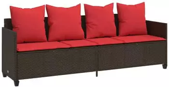 vidaXL Sonnenliege mit Kissen Braun (368350)