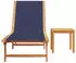 vidaXL Sonnenliege mit Tisch Blau Massivholz Akazie und Textilene (4008418)