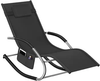 TecTake Gartenliege Taya schwarz