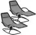 TecTake Gartenliege Toulon 2er Set grau