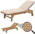 Mendler Sonnenliege HWC-N48 Kissen creme beige