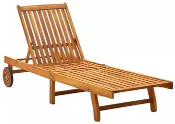 furnicato Sonnenliege Holz Rechteckig 63x76x199 cm (M607140) Braun