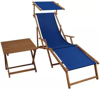 Erst-Holz Relaxliege blau