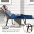 Outsunny Gartenliege mit Kopfkissen grau