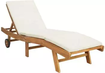 vidaXL Sonnenliege Braun und Creme Polyester